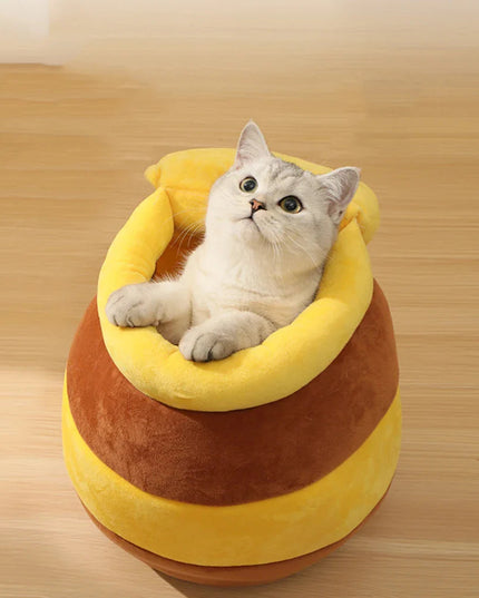 Adorable Honey Jar Theme Cat Bed