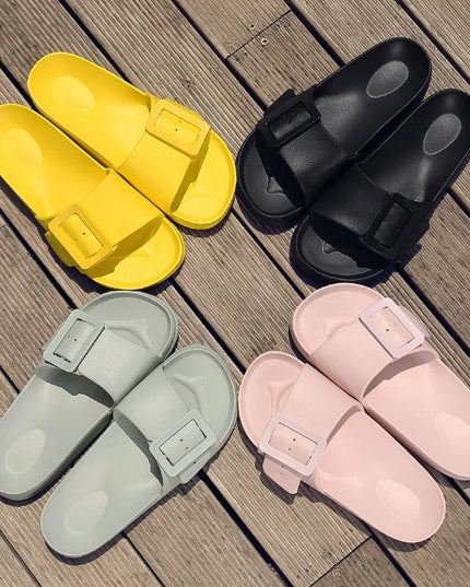 Square soft sole comfort slippers