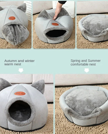 Cozy 2-In-1 Pet House Bed