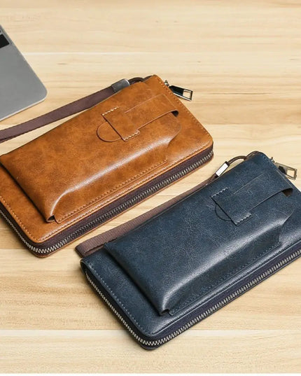 Cowhide Long Wallets Fashion Large Capacity Soft Leather Coin Purse