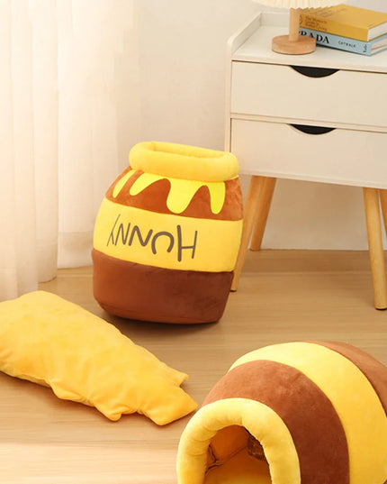 Adorable Honey Jar Theme Cat Bed