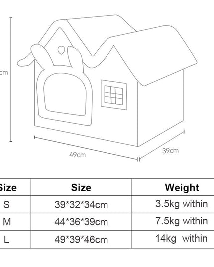 Removable Roof Plush Pet House