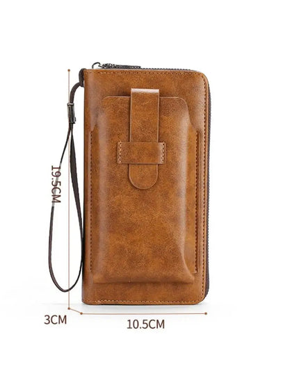 Cowhide Long Wallets Fashion Large Capacity Soft Leather Coin Purse
