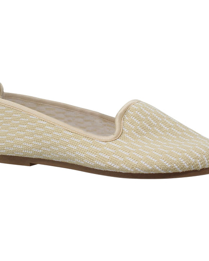 SOBEYO Women's Ballet Flats Sweater Soft Rubber Sole Shoes Beige Suede