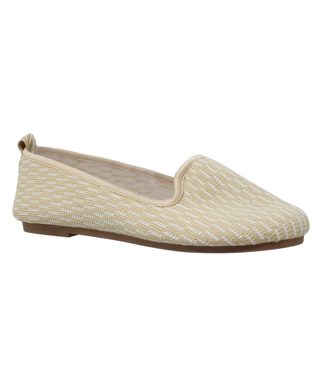 SOBEYO Women's Ballet Flats Sweater Soft Rubber Sole Shoes Beige Suede