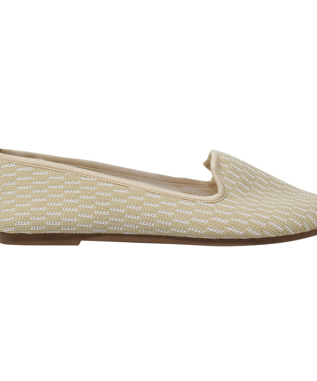 SOBEYO Women's Ballet Flats Sweater Soft Rubber Sole Shoes Beige Suede