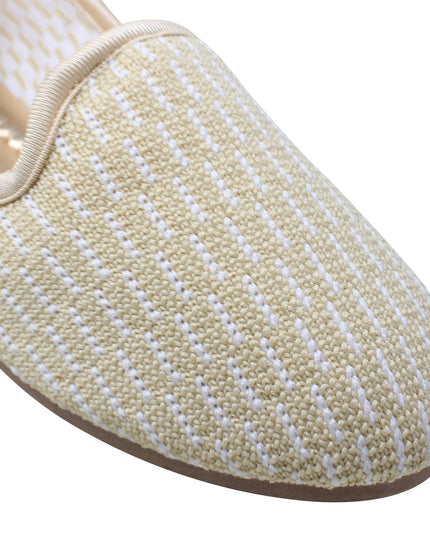 SOBEYO Women's Ballet Flats Sweater Soft Rubber Sole Shoes Beige Suede