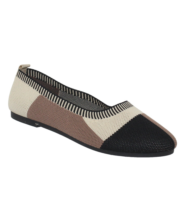 SOBEYO Women's Ballet Flats Sweater Soft Rubber Sole Slip On Casual