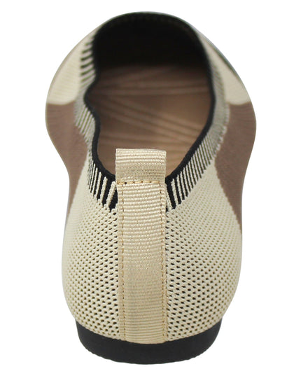 SOBEYO Women's Ballet Flats Sweater Soft Rubber Sole Slip On Casual