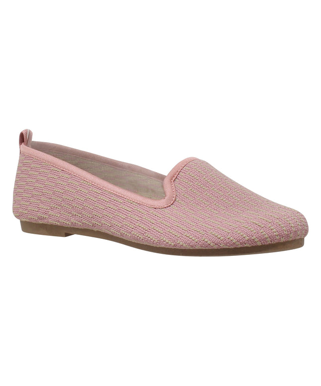 SOBEYO Women's Ballet Flats Sweater Soft Rubber Sole Shoes Pink Suede