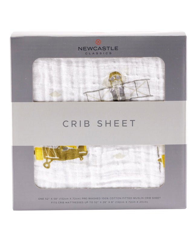 Airplane Animals Crib Sheet