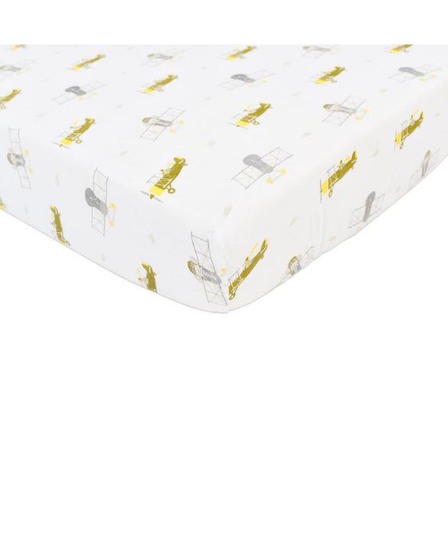 Airplane Animals Crib Sheet