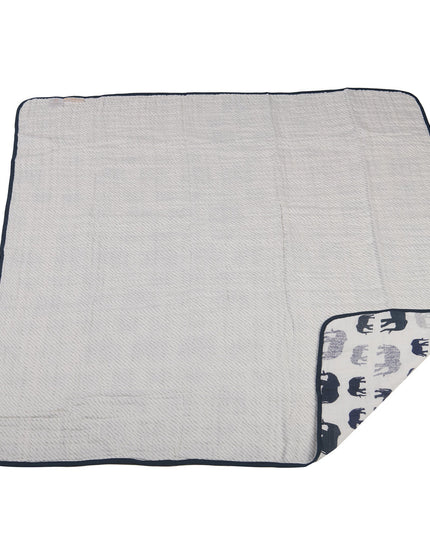 Blue Elephants and Spotted Wave Newcastle Blanket