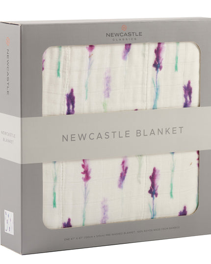 Lavender and White Newcastle Blanket