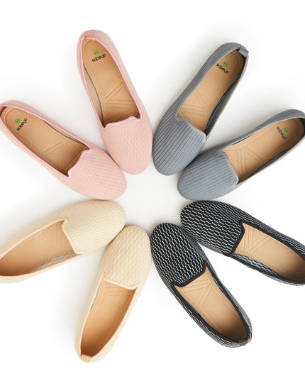 SOBEYO Women's Ballet Flats Sweater Soft Rubber Sole Slip On Casual