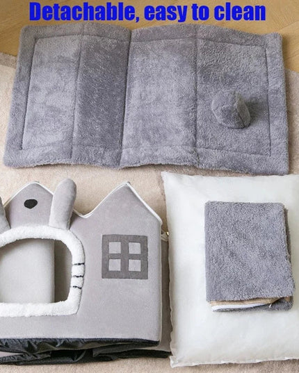 Removable Roof Plush Pet House