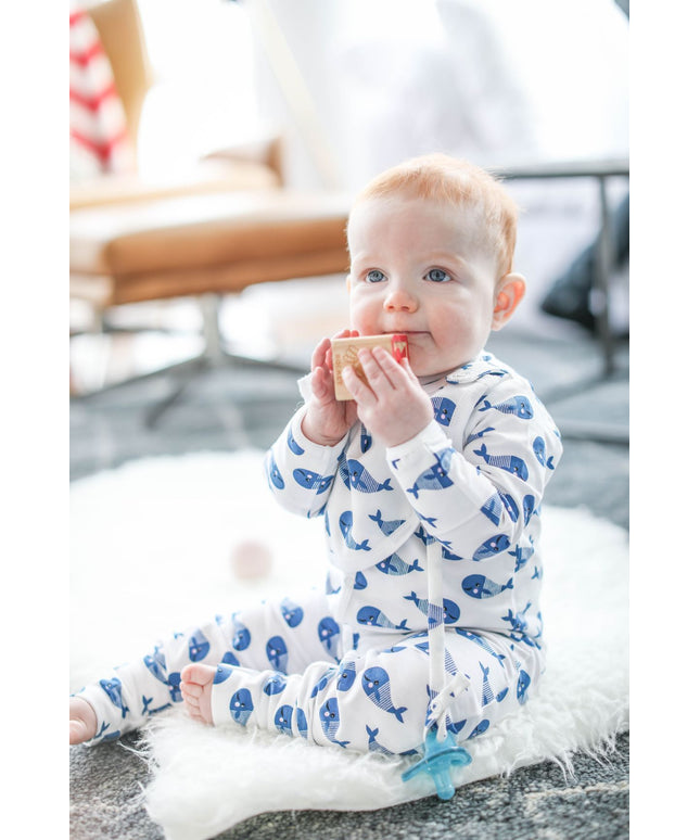 Smart Pacifier Strap - Blue Whale