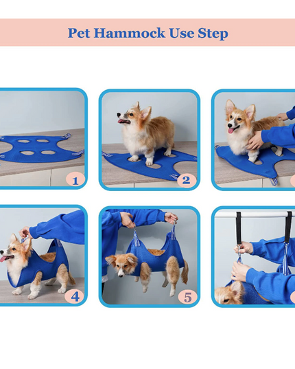 Cat Grooming Restraint Bag with Hammock