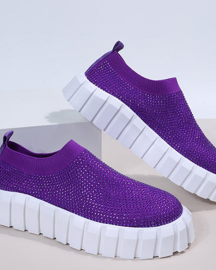 2022 Bling Bling Female Mesh Platform Vulcanized Shoes