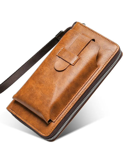 Cowhide Long Wallets Fashion Large Capacity Soft Leather Coin Purse