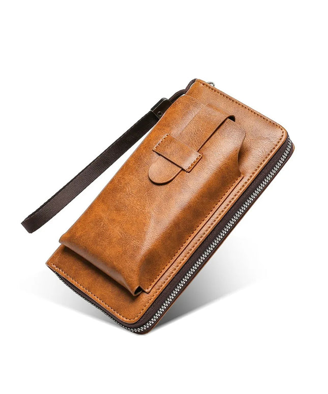 Cowhide Long Wallets Fashion Large Capacity Soft Leather Coin Purse
