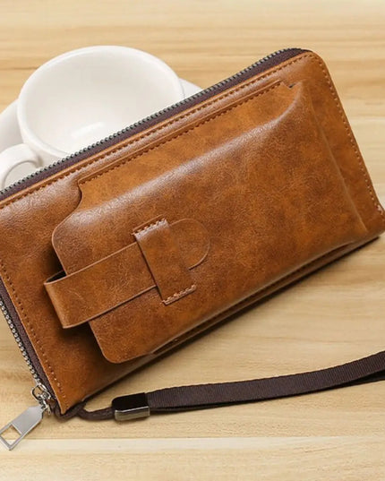 Cowhide Long Wallets Fashion Large Capacity Soft Leather Coin Purse