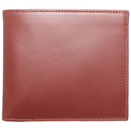 8 Credit Card Small Buffed Leather Billfold Brown