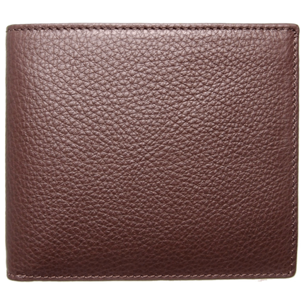 8 Credit Card Pebbled Leather Billfold Brown