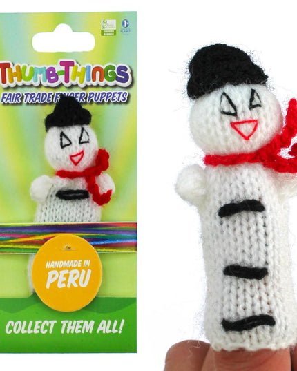 Snowman Finger Puppet (red scarf)