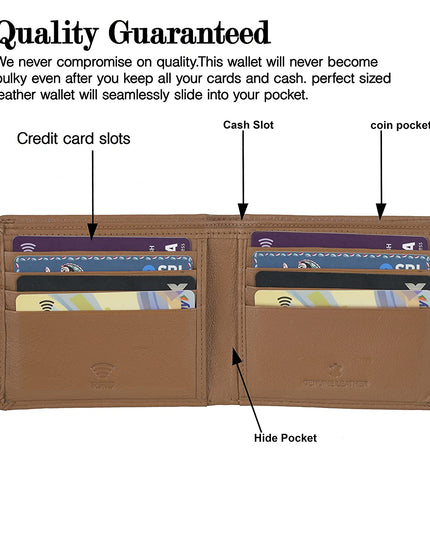 Willart Mens RFID Bifold Wallet | Leather Wallets For Men RFID