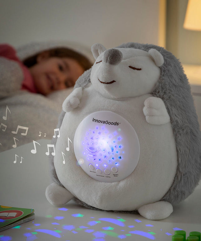Hedgehog Soft Toy with White Noise and Nightlight Projector Spikey