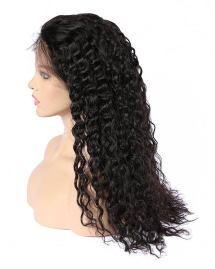 13x4 HD Transparent Lace Frontal Deep Wave Human Hair Wigs 200% Densit
