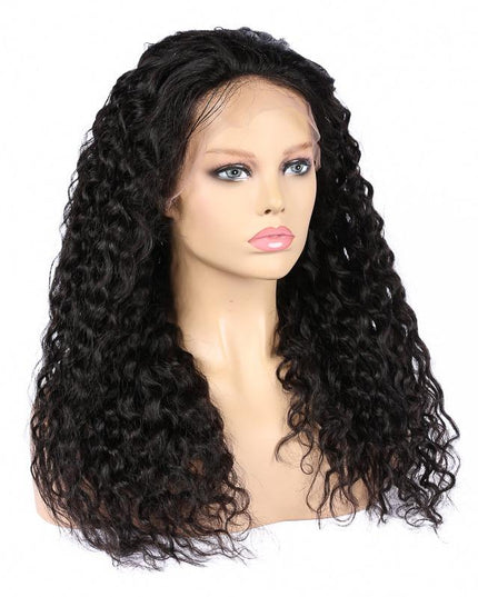 13x4 HD Transparent Lace Frontal Deep Wave Human Hair Wigs 200% Densit