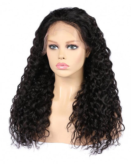 13x4 HD Transparent Lace Frontal Deep Wave Human Hair Wigs 200% Densit