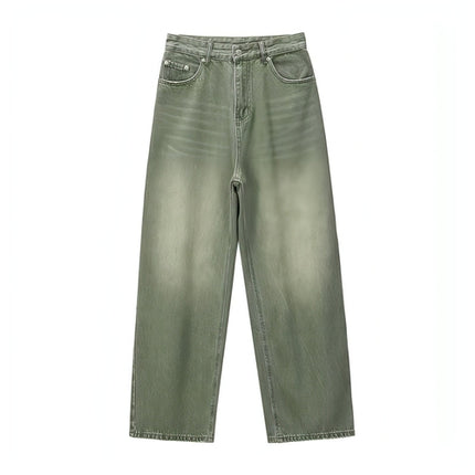 UrbanEase™ Olive men 's retro vintage jeans