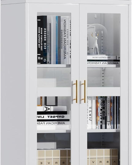 73 In Tall Metal Arched Cabinet, Kitchen Pantry Cabinet With Glass