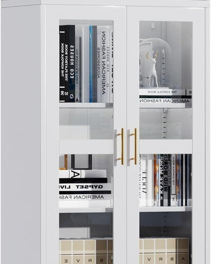 73 In Tall Metal Arched Cabinet, Kitchen Pantry Cabinet With Glass