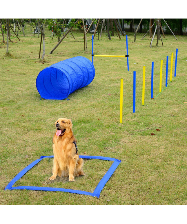 PawHut Dog Agility Starter Kit Pet Outdoor Exercise Training Set