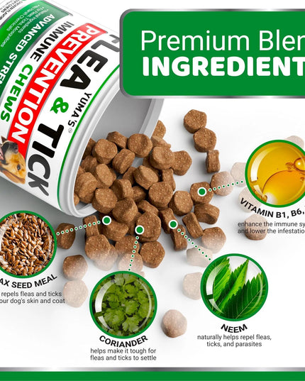 Flea And Tick Prevention For Dogs Chewables 170 Treats Natural Dog