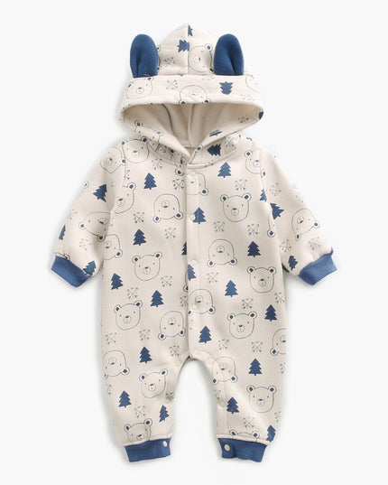 CozyCub™ – Hooded Winter Jumpsuit for Babies