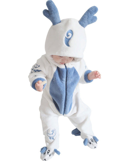 CuddleCub™ – Animal Ear Baby Jumpsuit for Autumn