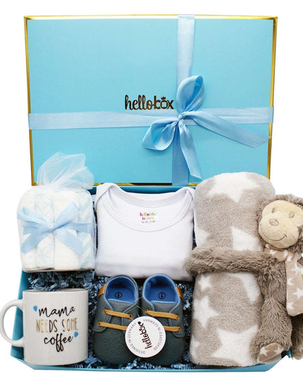 Hellobox Geschenke für neugeborene mit Babydecke, Kuscheltier (17