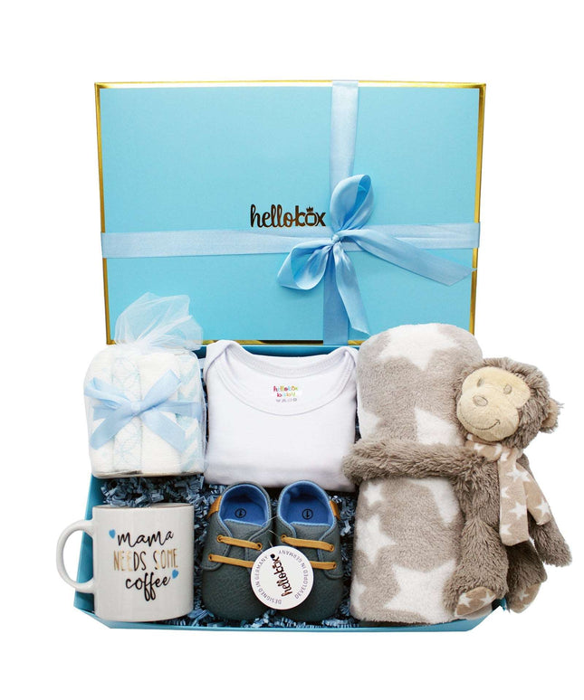Hellobox Geschenke für neugeborene mit Babydecke, Kuscheltier (17