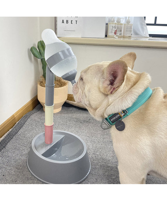 Automatic Pet Water Dispenser Stand Feeder Bowl Adjusting Height
