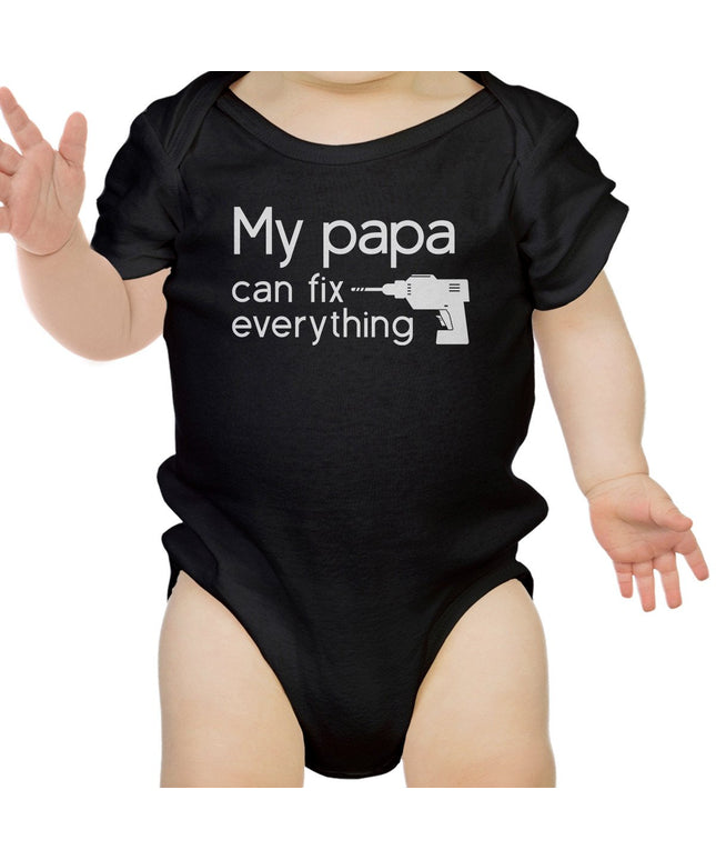 My Papa Fix Black Cute Baby Onesie Unique Fathers