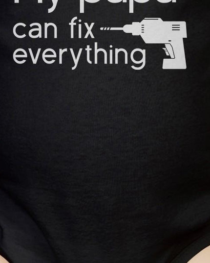 My Papa Fix Black Cute Baby Onesie Unique Fathers