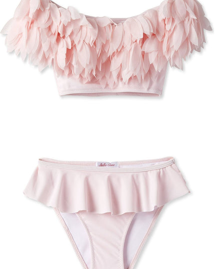 Pink Draped Bikini with Petals
