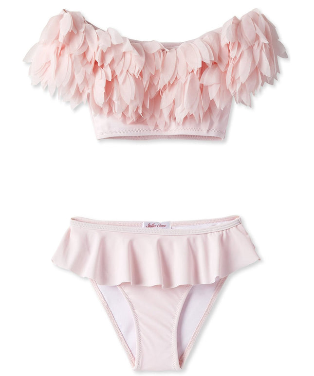Pink Draped Bikini with Petals