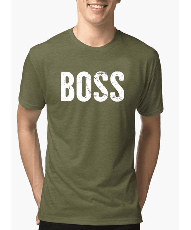 Boss Half Sleeves Melange T-shirt