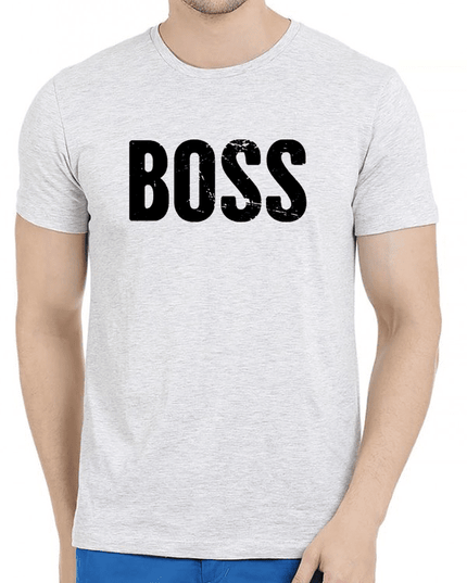 Boss Half Sleeves Melange T-shirt